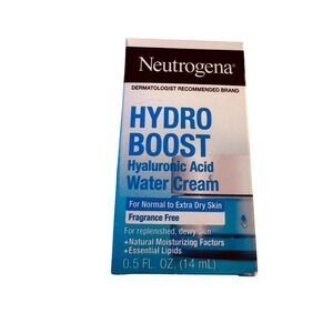 Neutrogena Hydro Boost Hyaluronic Acid Water Cream Fragrance Free 0.5oz 14mL